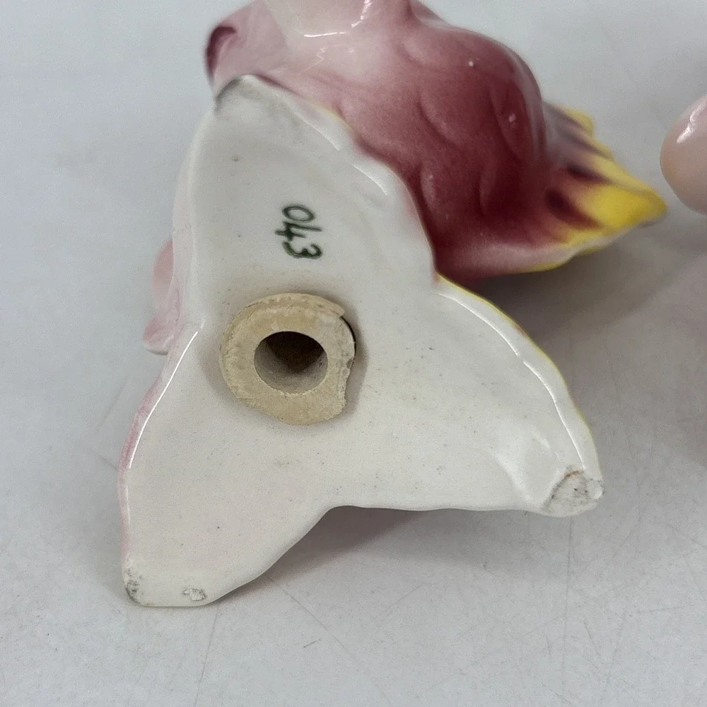 Vintage Lefton 043 Anthropomorphic Koi Gold Fish Salt & Pepper Shakers Japan‎